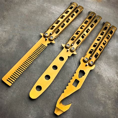 Butterfly Knife Trainer - Balisong Trainer - Practice Butterfly Knife - Balisong Butterfly Knives NOT Real NOT Sharp Blade - Black Dull Trick Butterfly Knifes - Butter Fly Knife Training CSGO K08. S$22.49 S$ 22. 49. Get it Feb 28 - 29. In stock. Ships from and sold by Amazon US. Total Price: